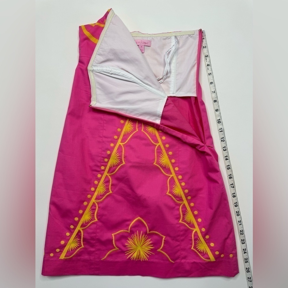 Lilly Pulitzer Bowen Bumblebee Strapless Dress Size 0 - Picture 4 of 10